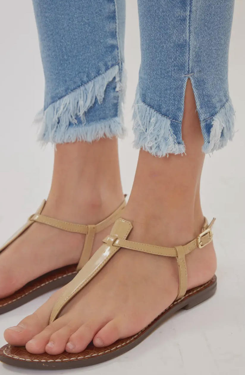 Girls (Kids) Frayed Cropped Jean