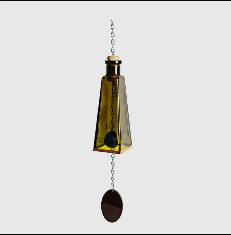 Glass Pyramid-Shaped Bottle Wind Chimes