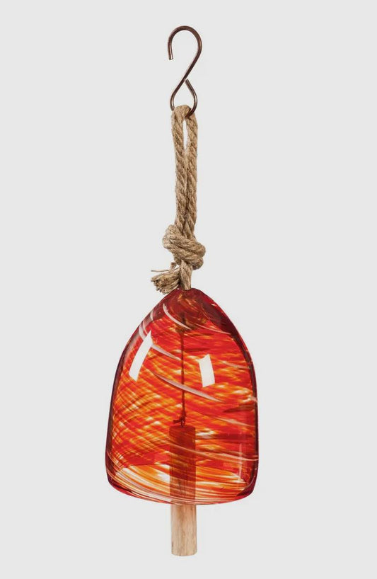 Art Glass Speckle Red Bell Chime