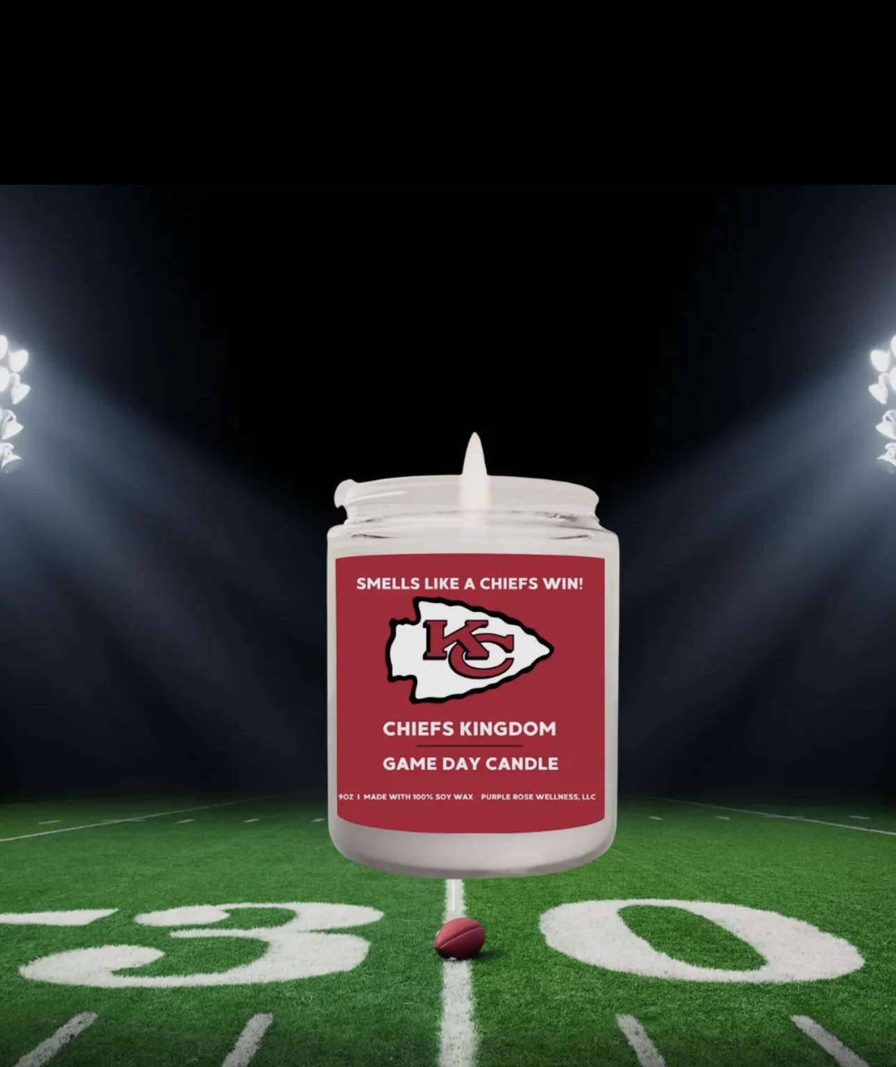 Chief's Kingdom Gameday Candle