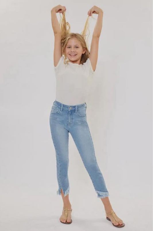 Girls (Kids) Frayed Cropped Jean