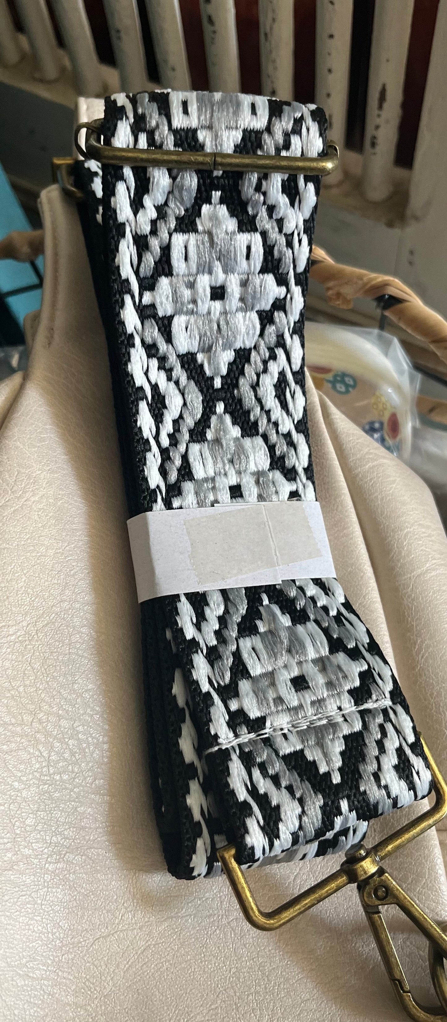 Leather Sling Bags with Woven Strap