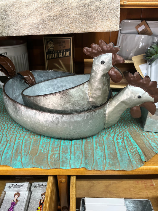 Metal Chicken Tray/Planters