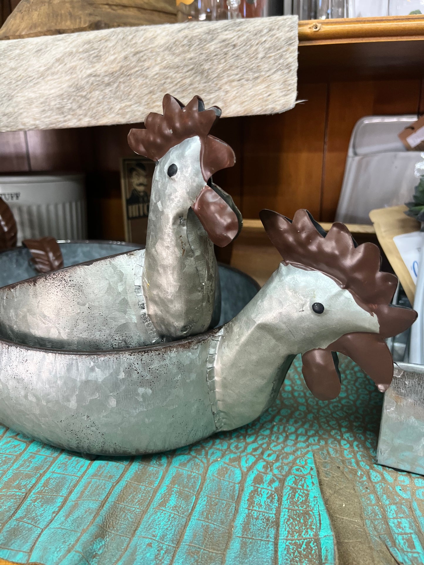 Metal Chicken Tray/Planters
