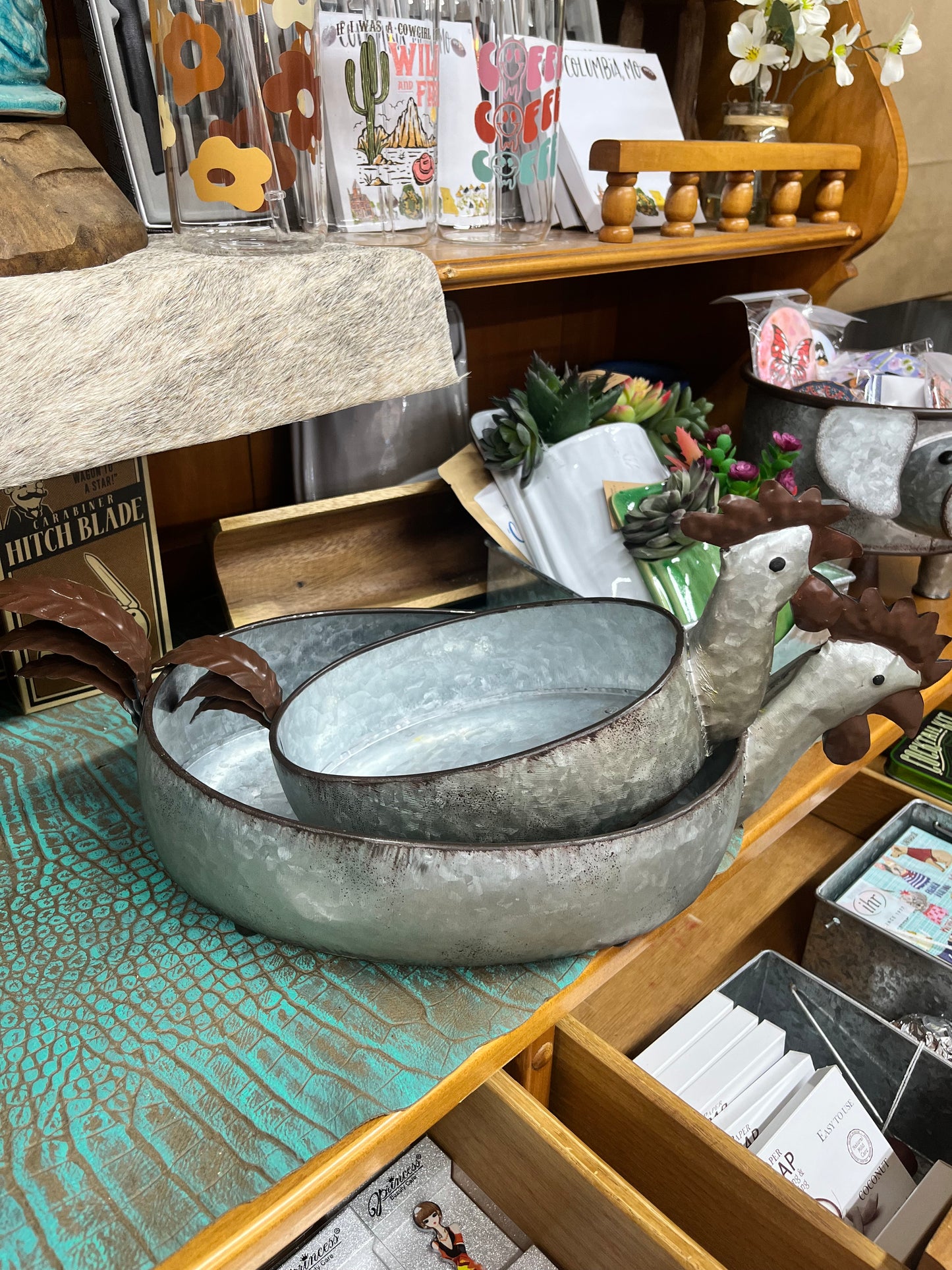 Metal Chicken Tray/Planters