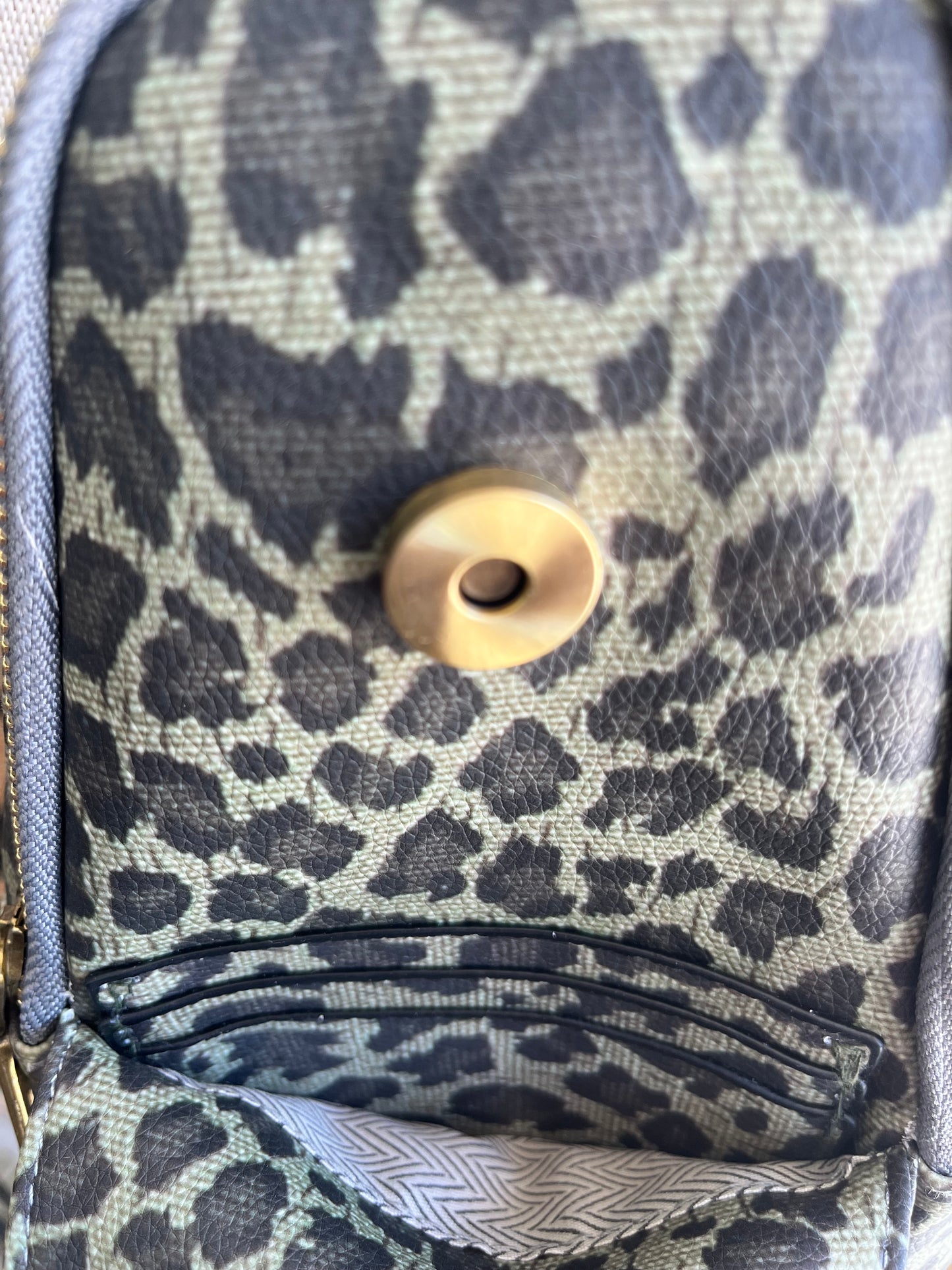 Crossbody Aztec Strap Leopard Print Bag