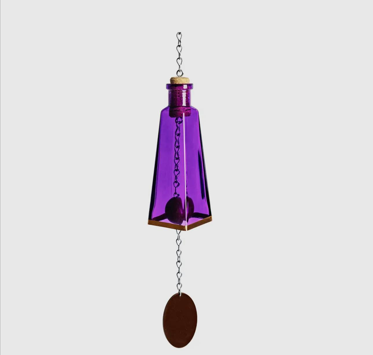 Glass Pyramid-Shaped Bottle Wind Chimes