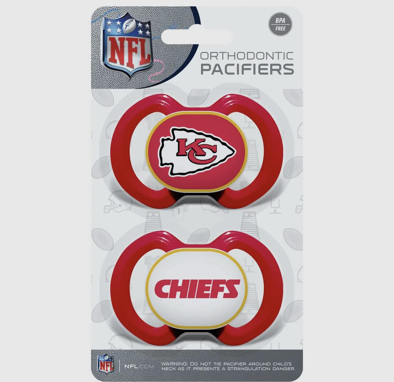 Officially Licensed NFL Kansas City Chiefs Pacifiers