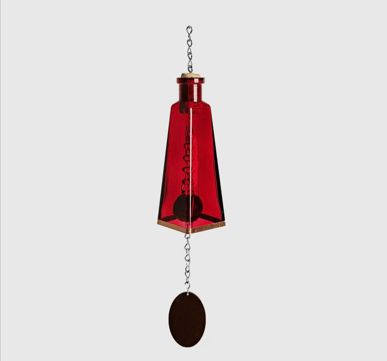 Glass Pyramid-Shaped Bottle Wind Chimes