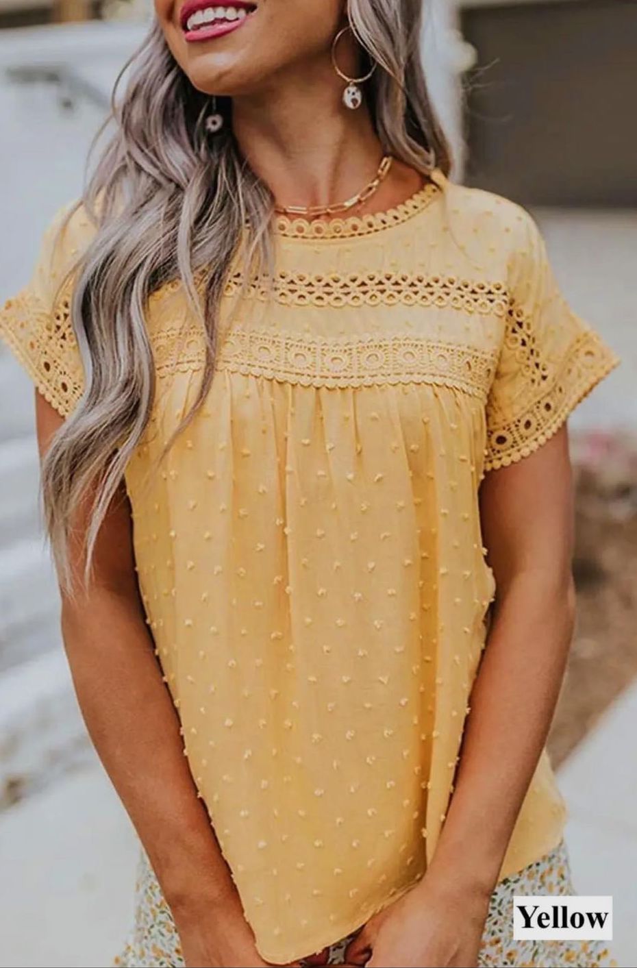 Circle Lace Dotted Top