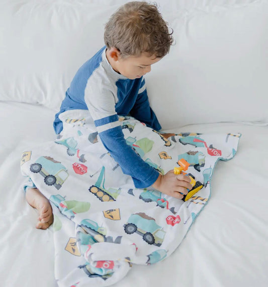 Baby & Toddler Minky Blanket - Construction