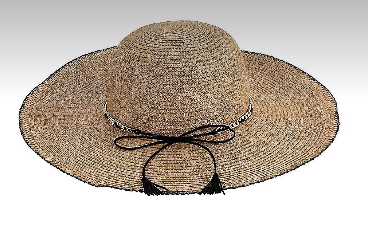 Floppy Tassel Chian Bow Beach Sun Straw Hat