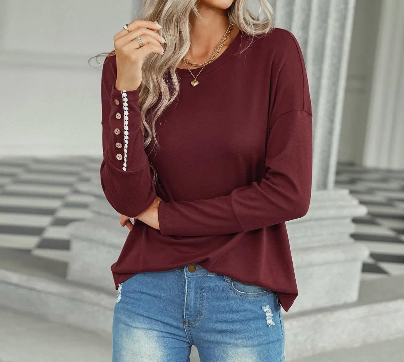 Wine Dressy Tee