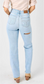 Judy Blue High Waist 90's Back Rip Straight Denim