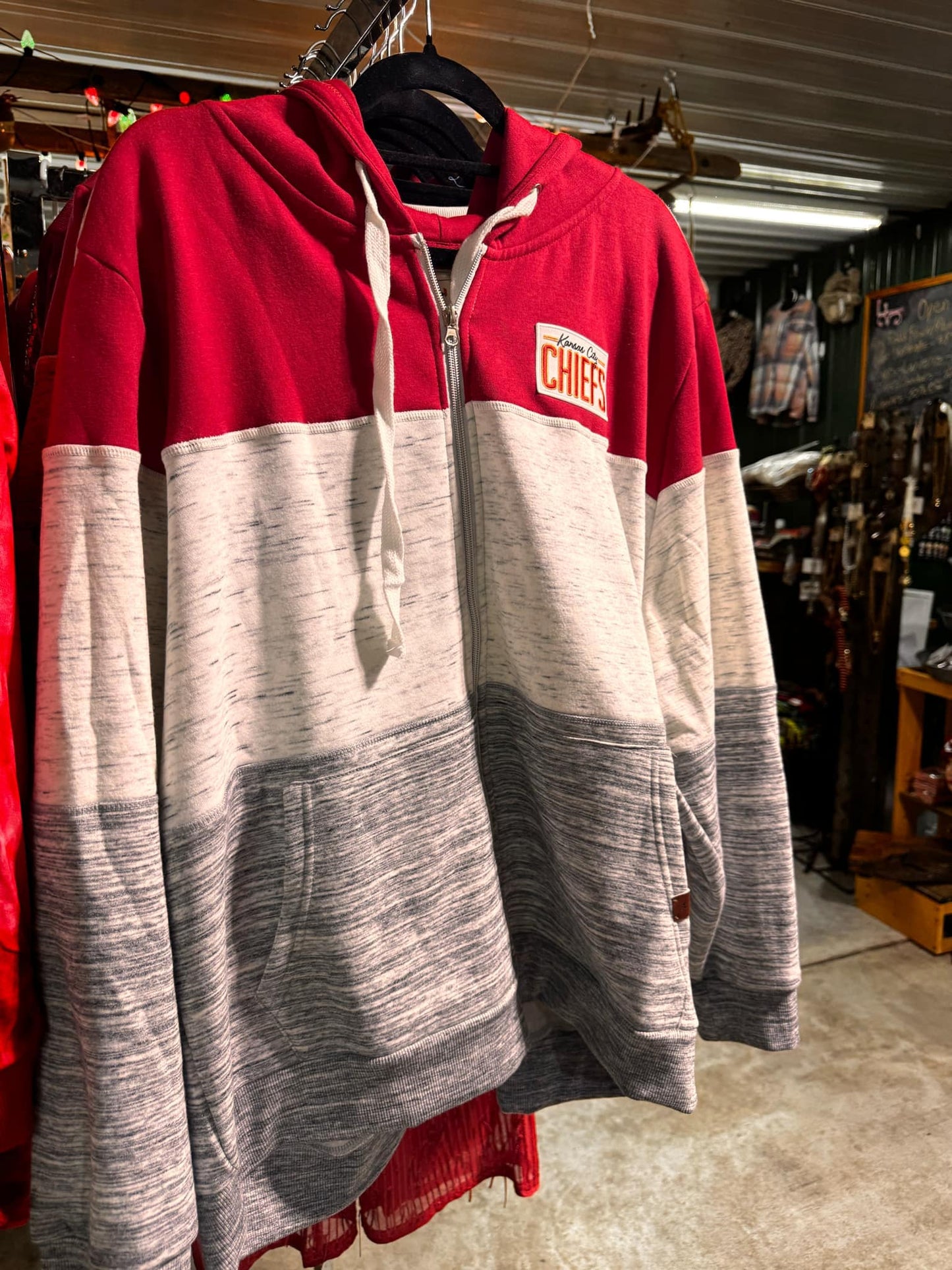 KC CHIEF'S ZIP UP HOODIE